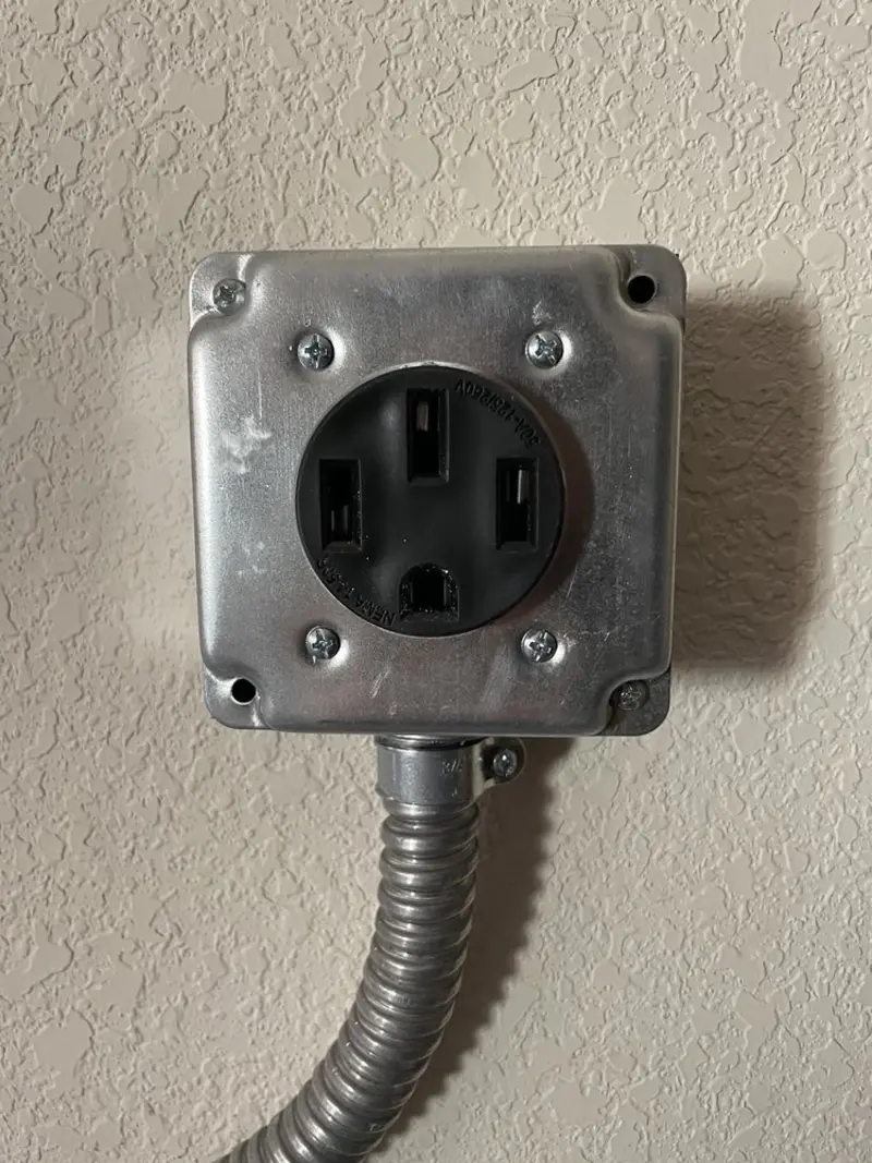 NEMA 14-50 outlet installed for Smart Home Electrical in Logan